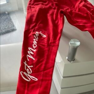 Red 'Get Money' Pants